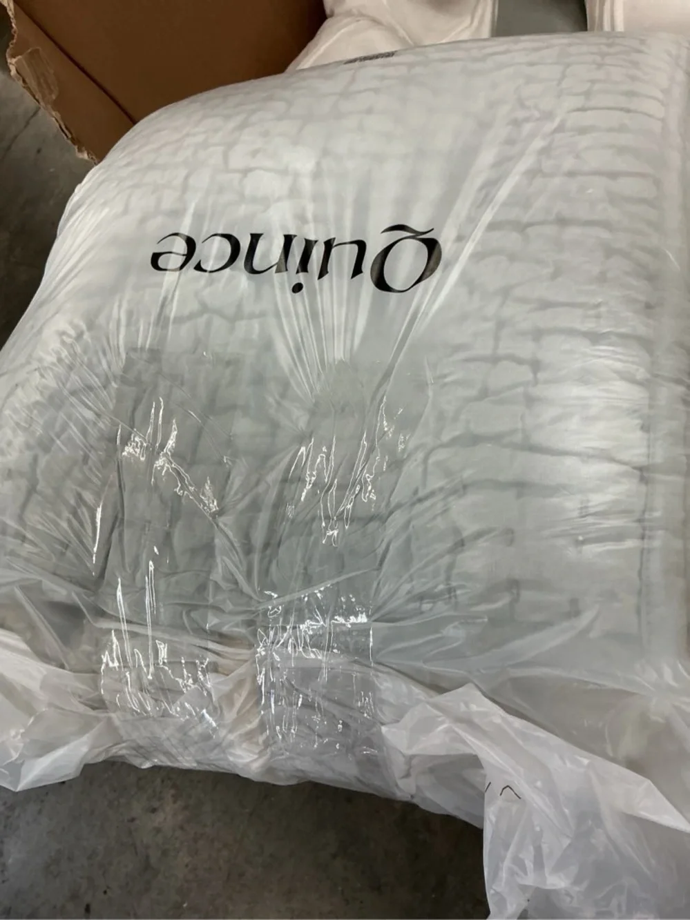 NEW QUINCE $219 Mist color European Linen Cotton Stitch Quilt Set 2 pc KING